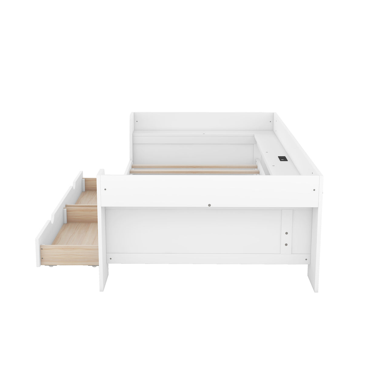 Upholstered Daybed with Trundle, Wood Slat Support,Upholstered Frame Sofa Bed Twin Blue - V.I.P Digital Presence