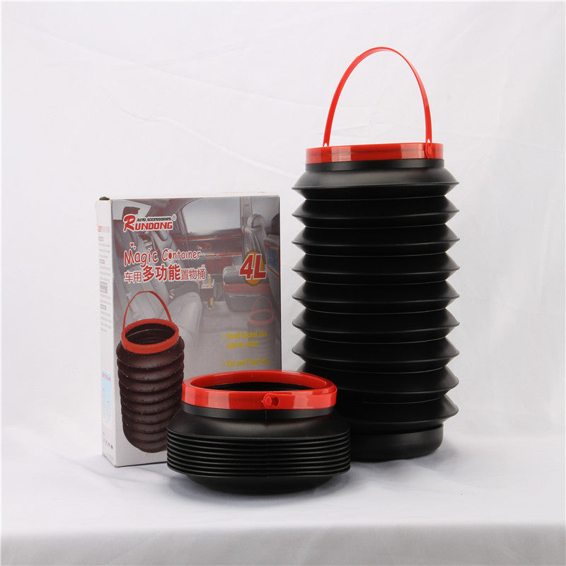 Car Trash Bin Can Car Storage Bin Portable Outdoor Fishing Bucket Multifunctional Retractable Folding Water Bucket - V.I.P Digital Presence