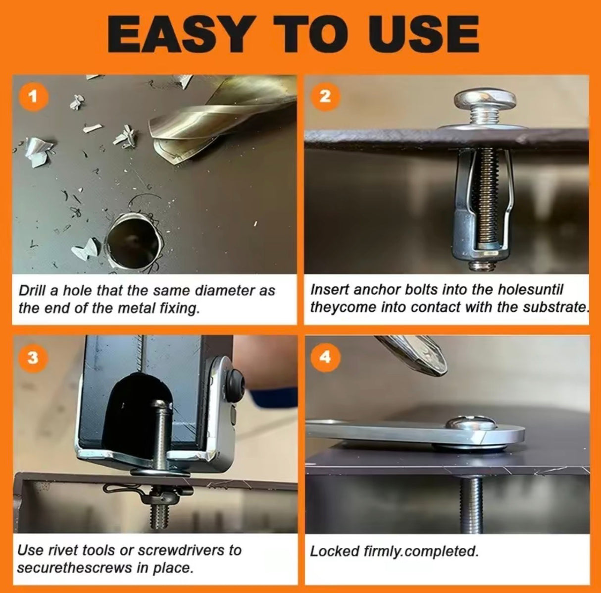 RivetLock Button Nut Set