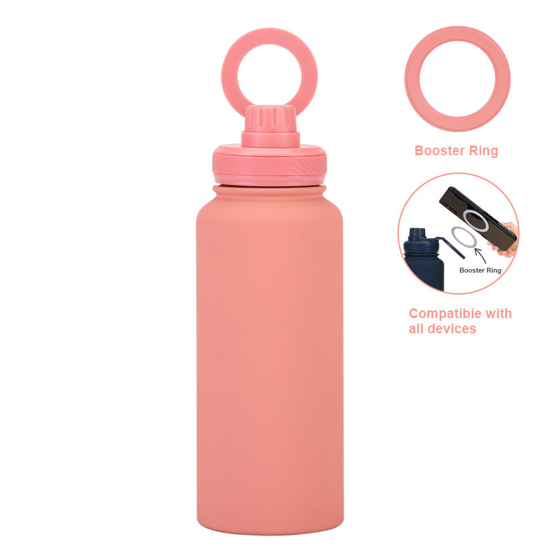 Magnetic Phone Holder Outdoor Large Capacity 1L Wide-Mouth Insulated Stainless Steel Sports Water Bottle - V.I.P Digital Presence