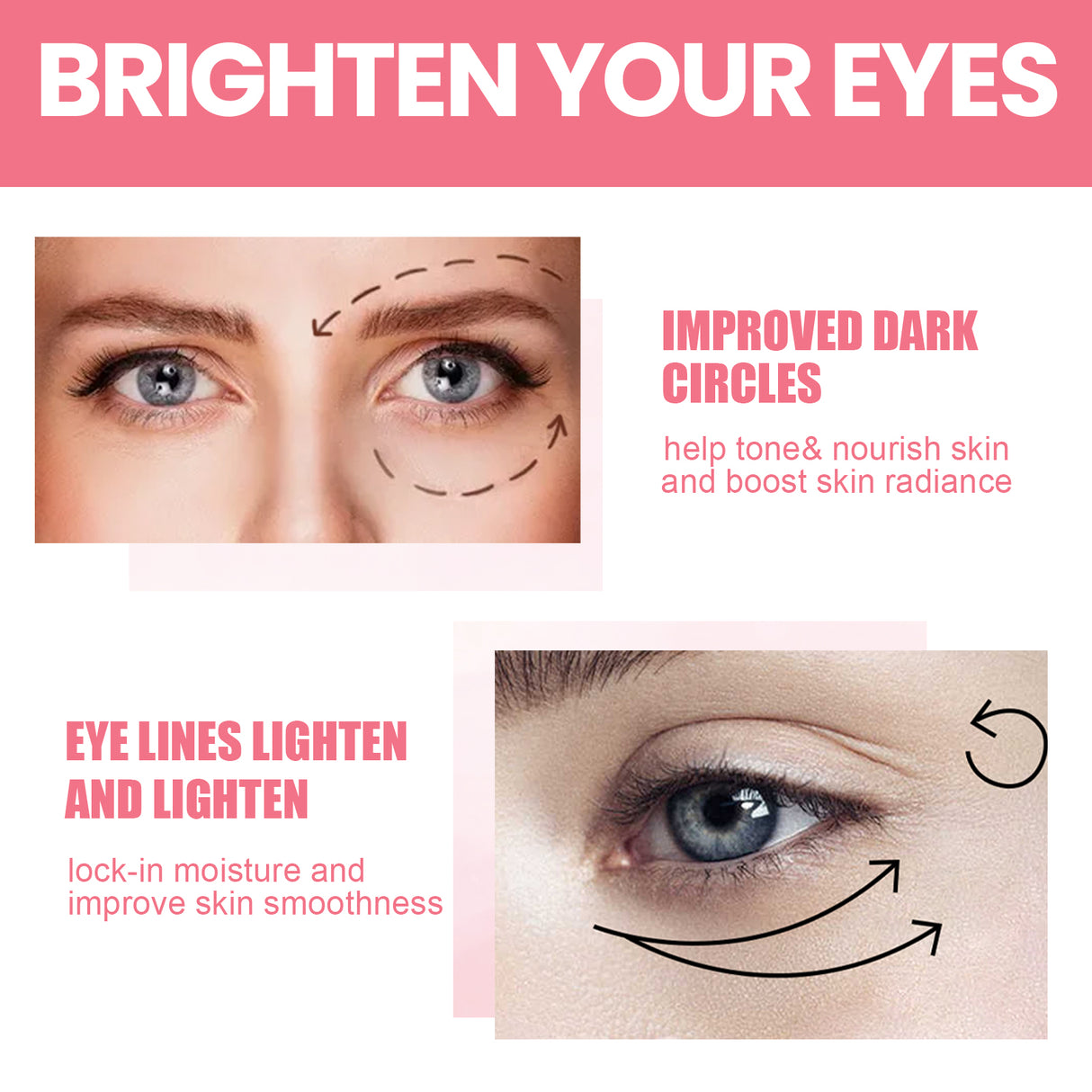 Rosehip Eye Cream Stick, Eye Area Moisturizing Light Line Dark Circles Lift Firming Eye Cream - V.I.P Digital Presence