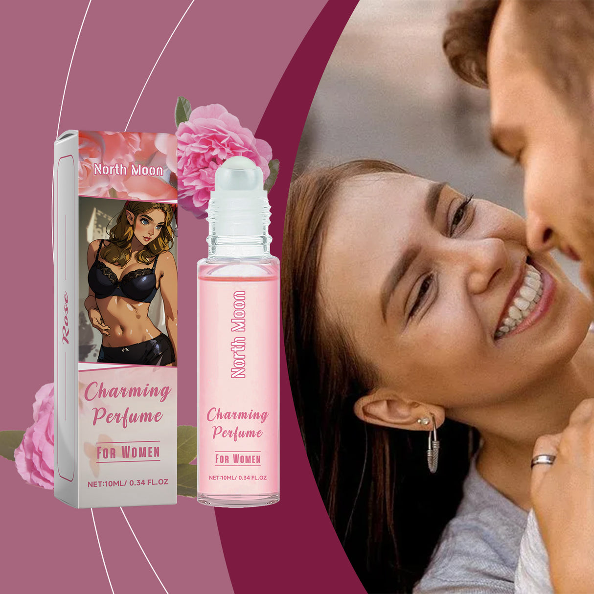 Rose Pheromone Roll-On Perfume For Women Portable Fragrance Light Fresh Niche Perfume - V.I.P Digital Presence