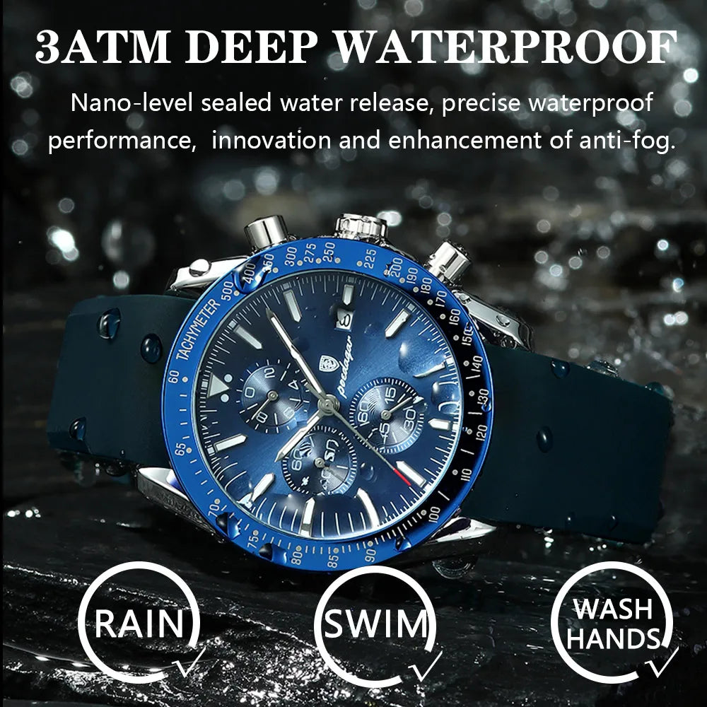 Multi functional waterproof night light men's watch quartz watch - V.I.P Digital Presence