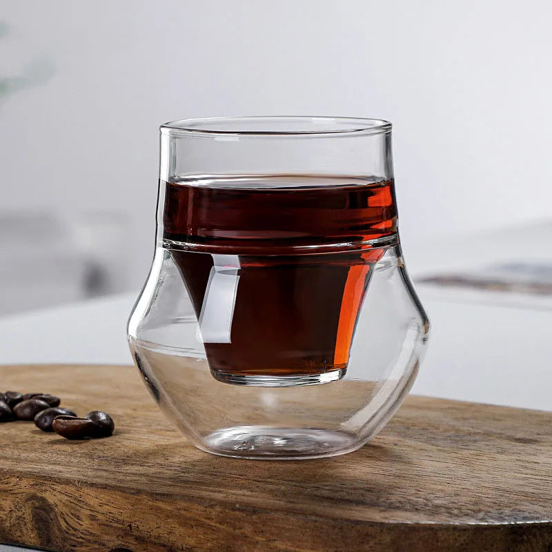 Household Double-Layer Anti-Scalding Hanging Ear Coffee Cup Insulated Milk Mug High Temperature Resistant Glass Tea Cups 120ml - V.I.P Digital Presence