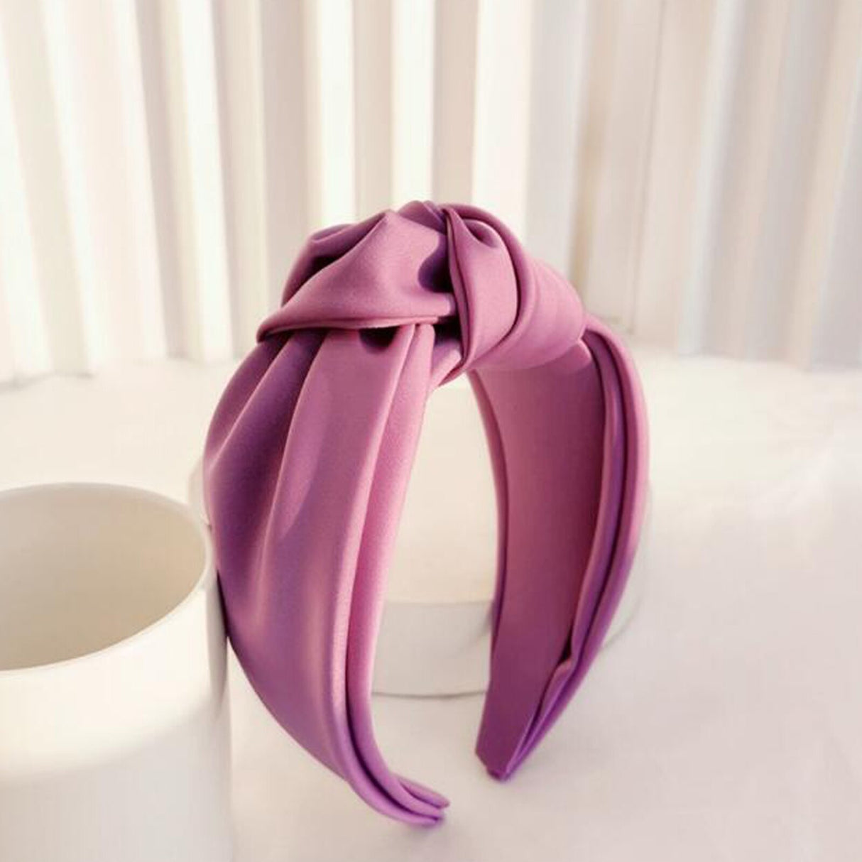 New Fashion Women Headband Adult Wide Side Solid Color Hairband Center Knot Turban Casual Hair Accessories Wholesale - V.I.P Digital Presence