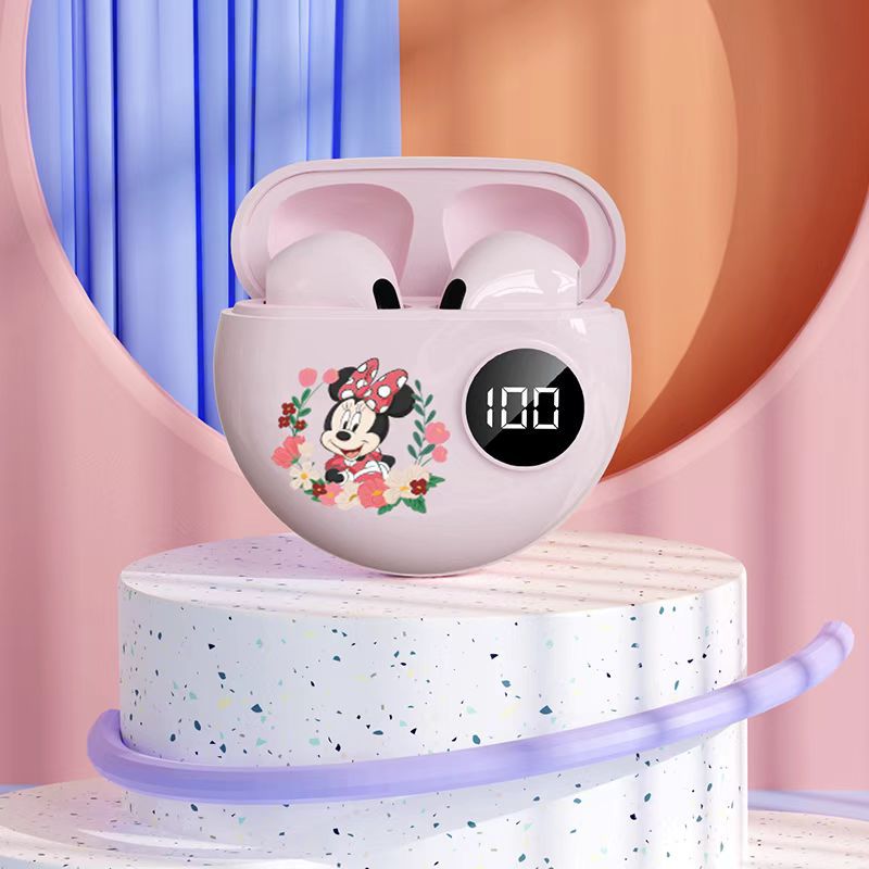 New Minnie Mickey Digital Display Bluetooth Headset Co-Branded Bluetooth Headset Apro6 Half In-Ear TWS - V.I.P Digital Presence