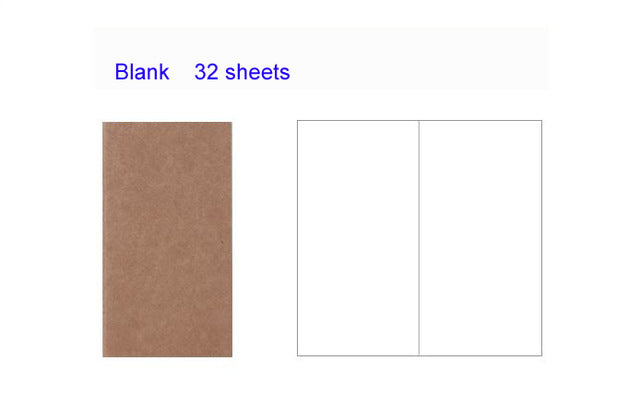 4.3x8.3 Midori Traveler's Notebook Refill 110mmx210mm Blank Dot Grid Paper Graph-paper Ruled 32 sheets - V.I.P Digital Presence
