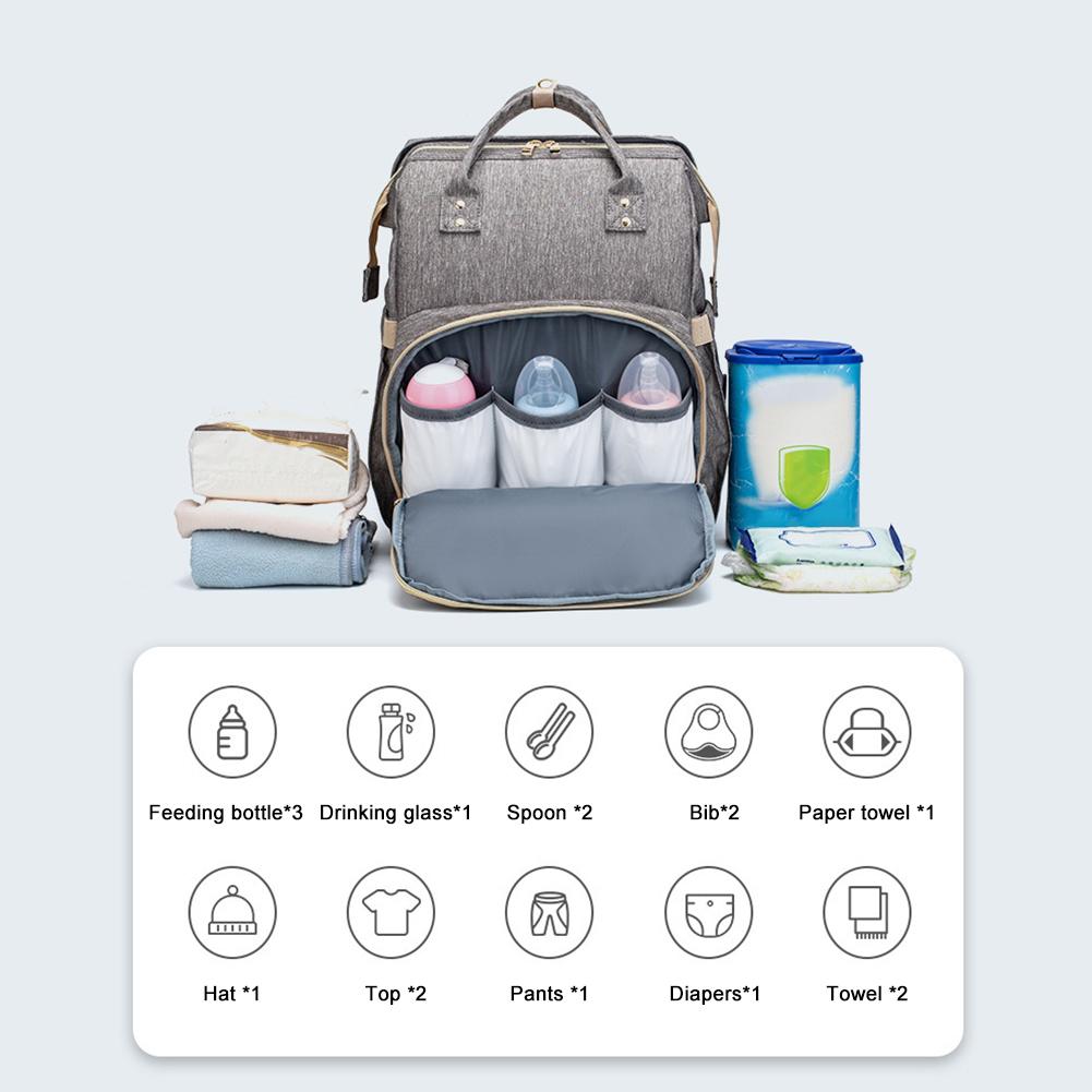 Mochila para bebés convertible, ligera y multiusos, para mamás y papás, ideal para guardar pañales de viaje y cunas.
