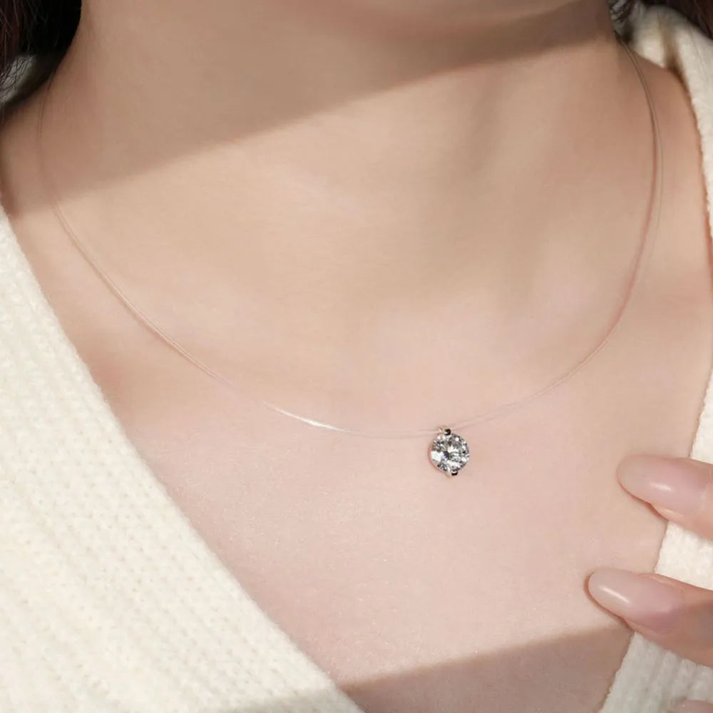 1 Carat Moissanite 925 Sterling Silver Necklace - V.I.P Digital Presence