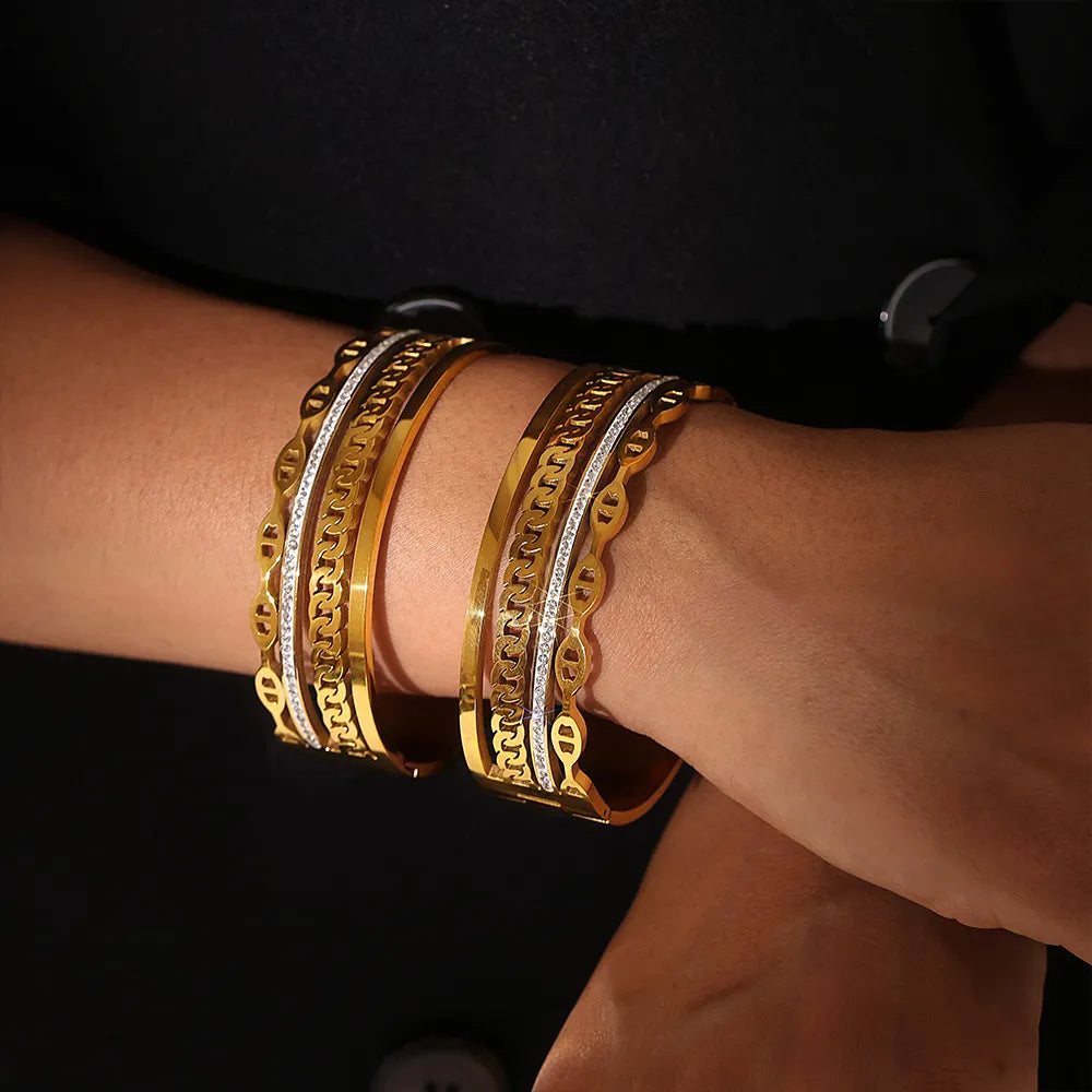 18K Gold-Plated Czech Diamond Bracelet - V.I.P Digital Presence
