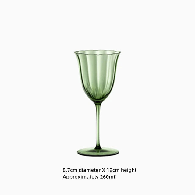 Vintage Green Red Wine Cup Glass Goblet Champagne Cup Cocktail Martini Glass Home Drinking Utensils Crystal Cup - V.I.P Digital Presence