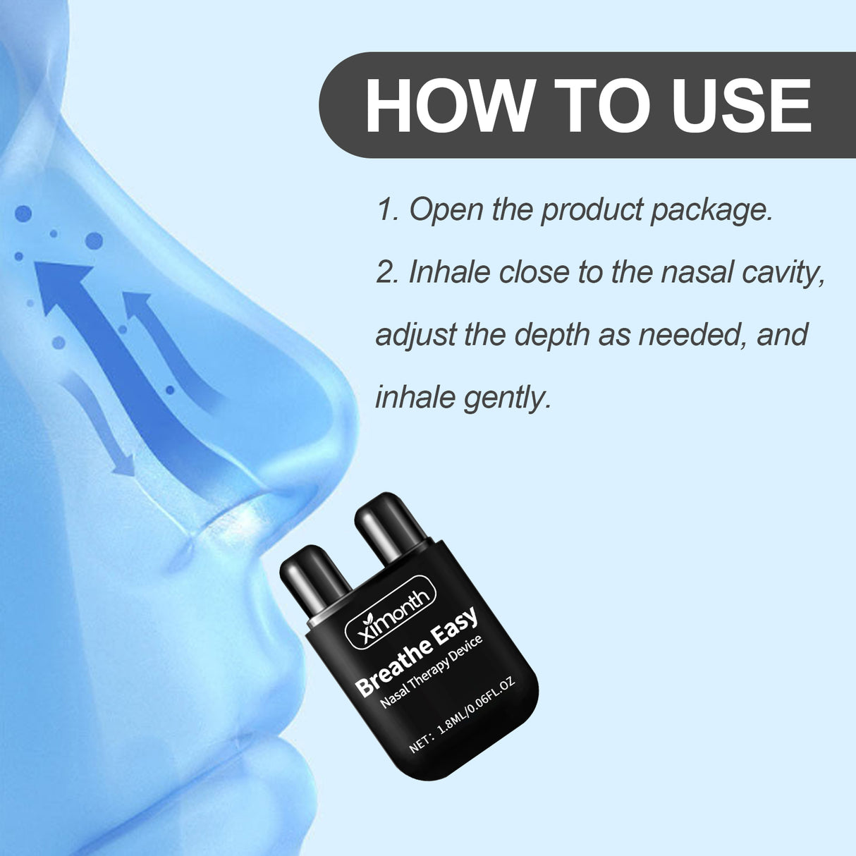 Breathe Easy Nasal Therapy Device, Relieve Nasal Congestion And Nasal Irritation Clean Nasal Passages Body Health Care Inhalants - V.I.P Digital Presence