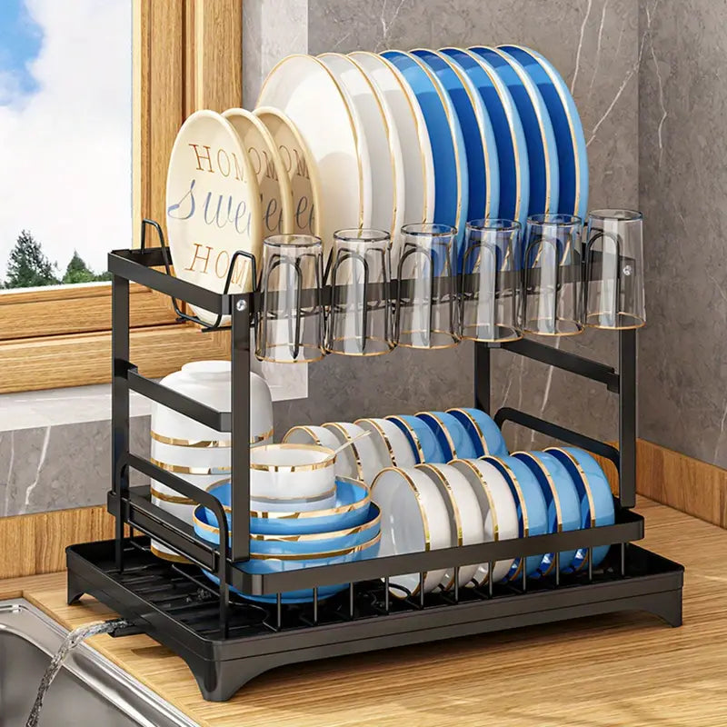 Kitchen drainage rack bowl and dish rack bowl and dish storage rack household utensils knives and forks storage rack - V.I.P Digital Presence