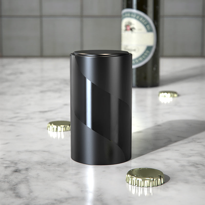 Push Type Beer Bottle Opener Black Mini Time Saving And Labor Saving Beer Bottle Opener Can Open The Lid With One Press - V.I.P Digital Presence
