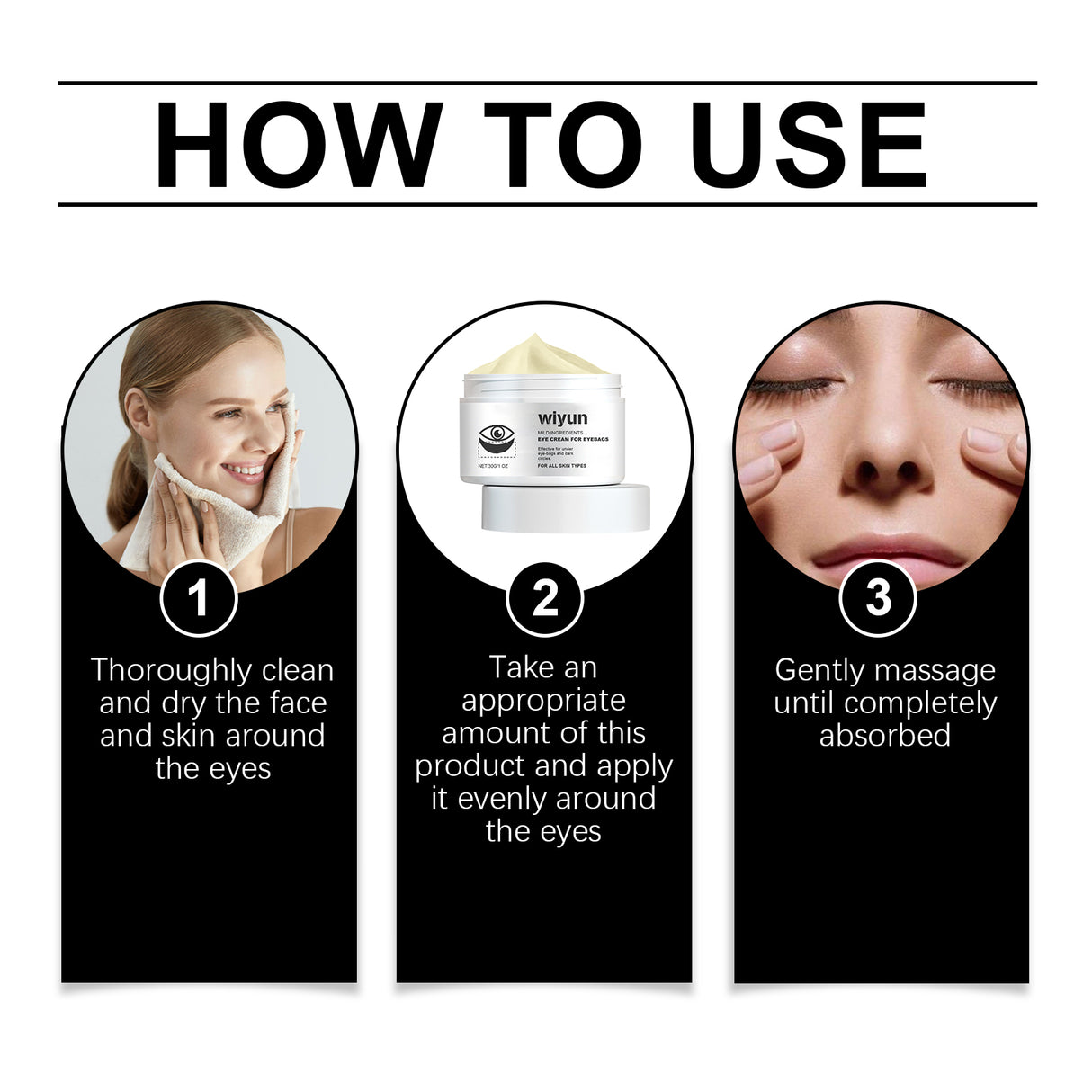 Crema hidratante para ojos que hidrata la piel del contorno de ojos, protegiendo la piel elástica y protegiendo la mirada brillante.