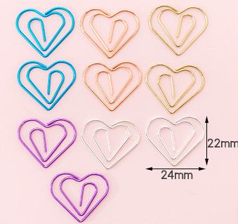 10 piezas/paquete de mini clips de papel con forma de estrella de cactus y helado, clips de carpeta transparentes de metal para papelería kawaii, fotos, tickets, notas y cartas.