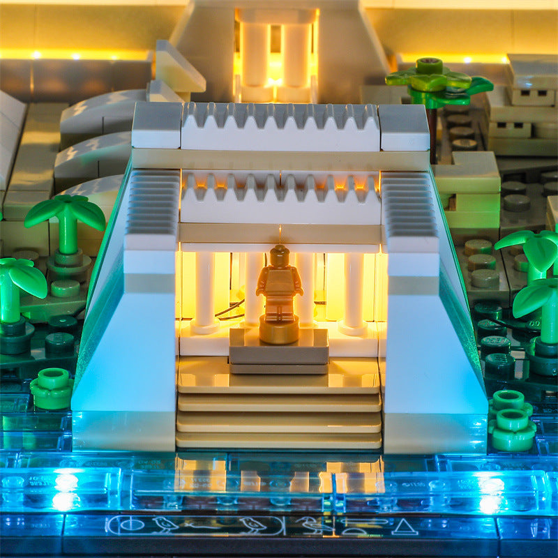 Compatible with LEGO 21058 Giza Pyramid building blocks, LED lighting fixtures, and building supporting lighting - V.I.P Digital Presence