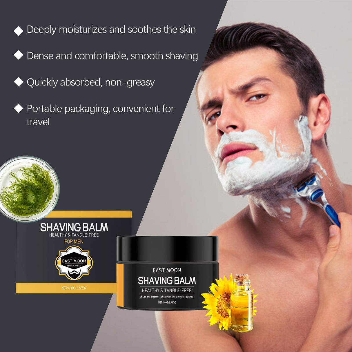 Shaving Cream Smooth, Comfortable, Moisturizing, Supple And Portable Refreshing Skin Care Shaving Cream - V.I.P Digital Presence