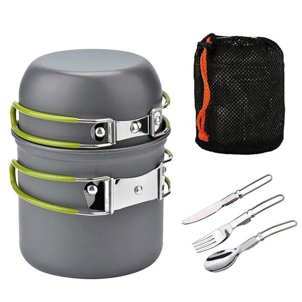 Portable Hard Aluminum Oxide Outdoor Cookware Set Convenient Three-Piece Combination Set Of Pots And Pans - V.I.P Digital Presence