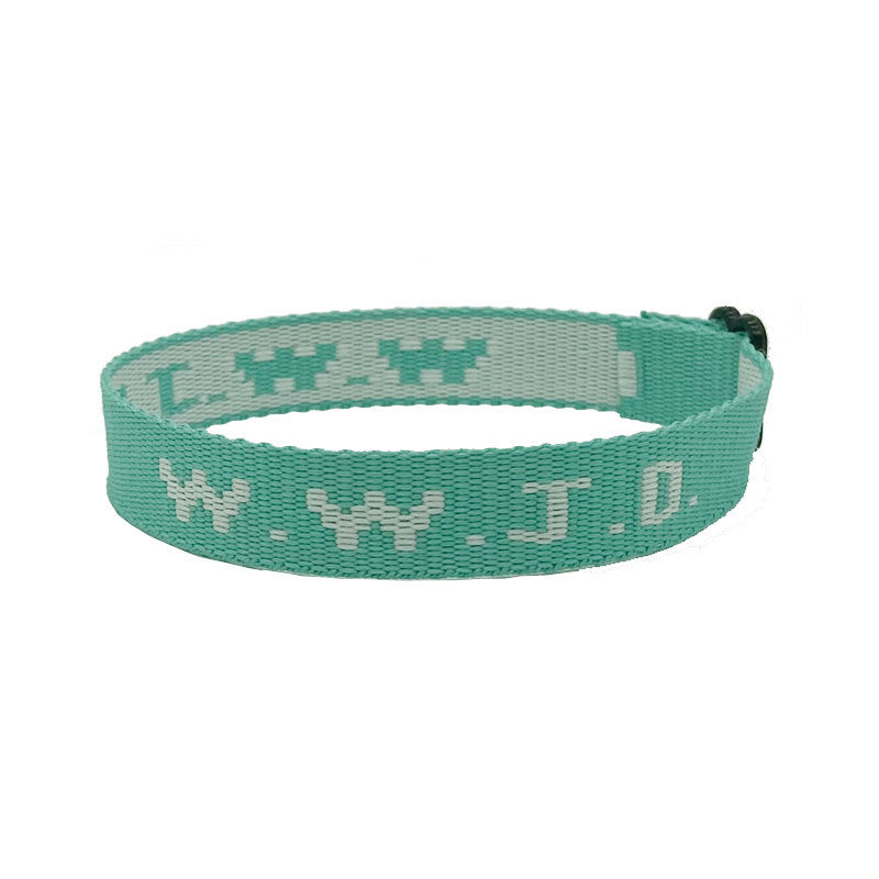 Alphabet Jacquard Printed Wrist Strap Bracelet Strap Unisex WWJD Bracelet Adjustable Bracelet - V.I.P Digital Presence