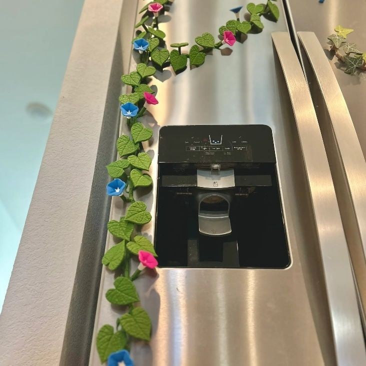 Morning Glory Magnets 3D printed artificial morning glory refrigerator sticker decoration - V.I.P Digital Presence
