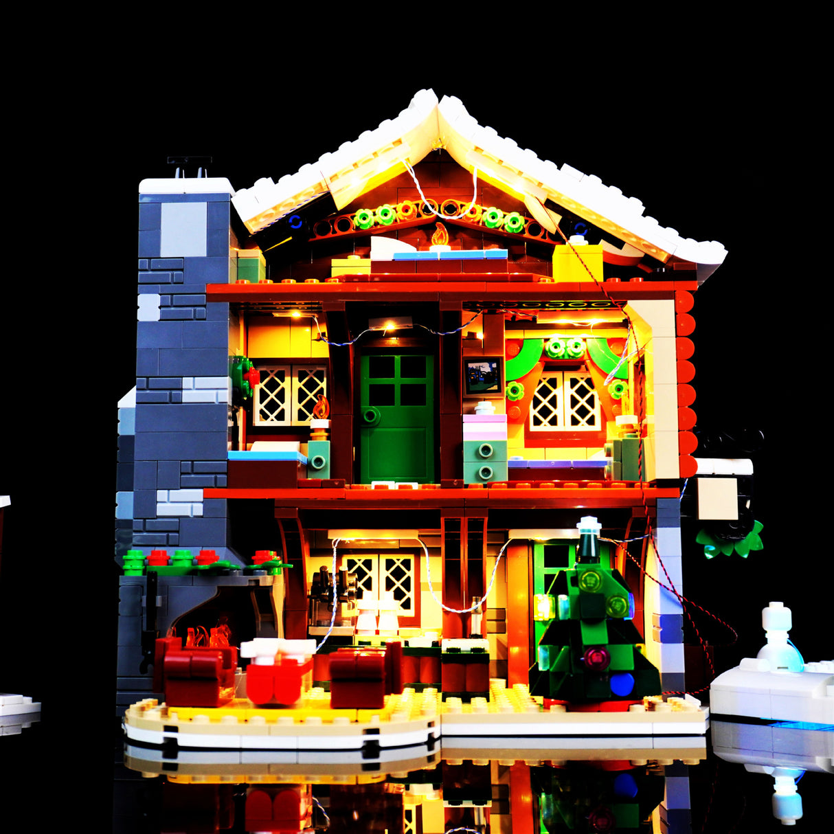 DIY lighting compatible with LEGO 10325 winter snow mountain cabin building blocks with remote control LED lighting - V.I.P Digital Presence