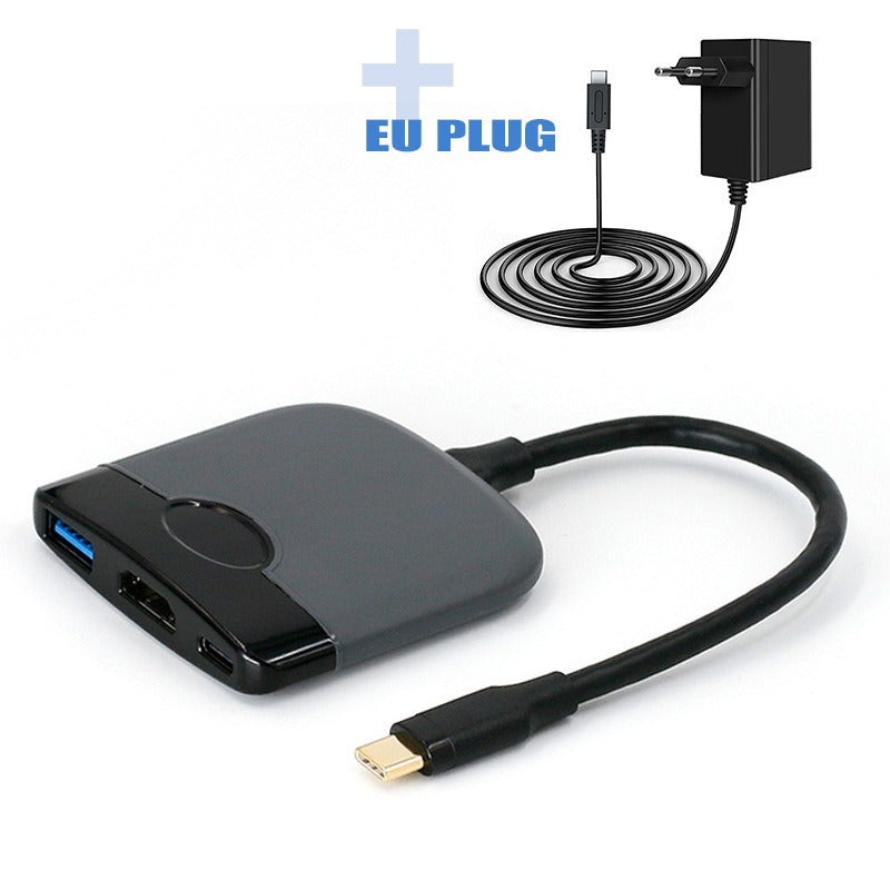 Suitable for Nintendo Type-C three in one docking station Switch portable base high-definition video cable converter - V.I.P Digital Presence