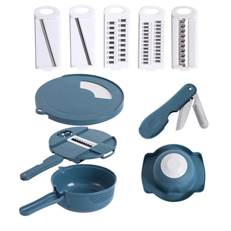 Vegetable Cutter Multifunctional Potato Shredder Household Scraping Radish Grater Slicer with Container Kitchen Gadgets - V.I.P Digital Presence