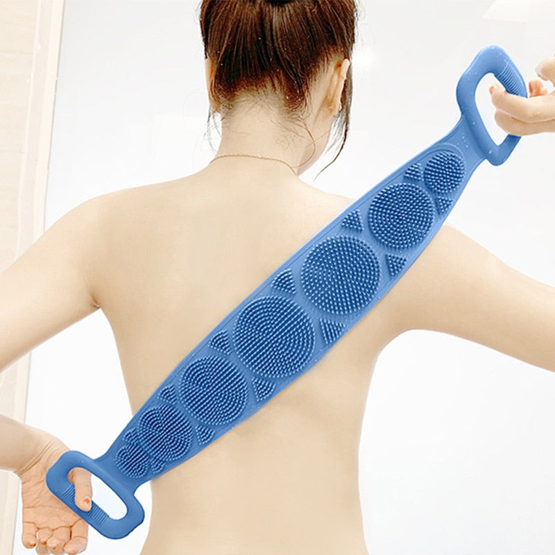 Hot Body Wash Silicone Body Scrubber Belt Double Side Shower Exfoliating Belt Removes Bath Towel - V.I.P Digital Presence