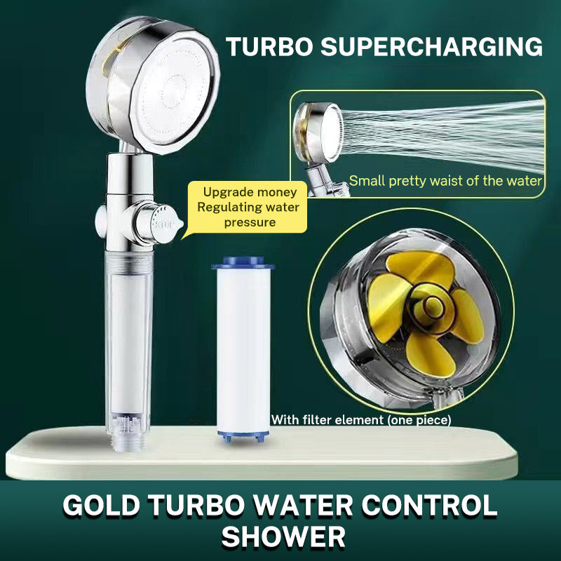 Xiao Man Waist Supercharged Sprinkler Head Dual Turbo Pressurized Propeller Fan Shower Head Shower Head - V.I.P Digital Presence