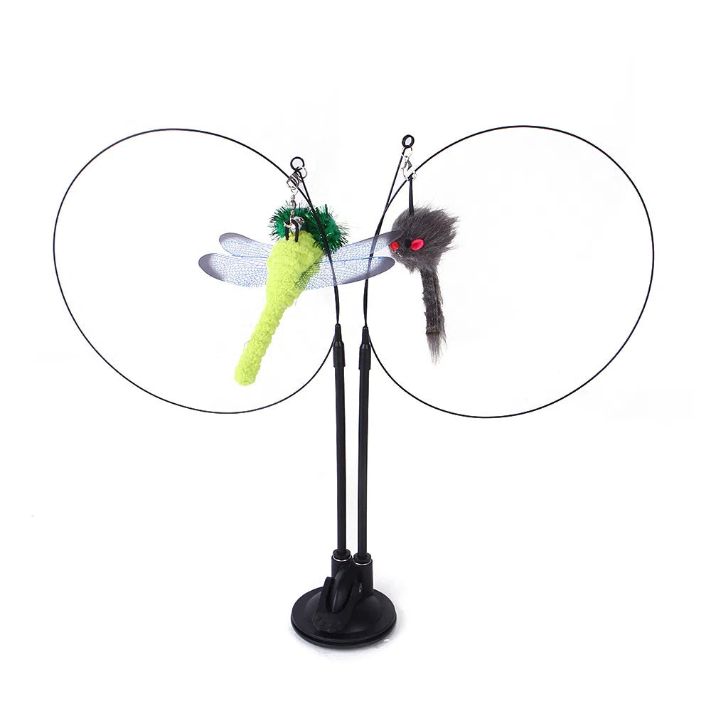 Suction cup cat toy stick that can be attached and held with steel wire multi head interchangeable cat toy and pet supplies - V.I.P Digital Presence