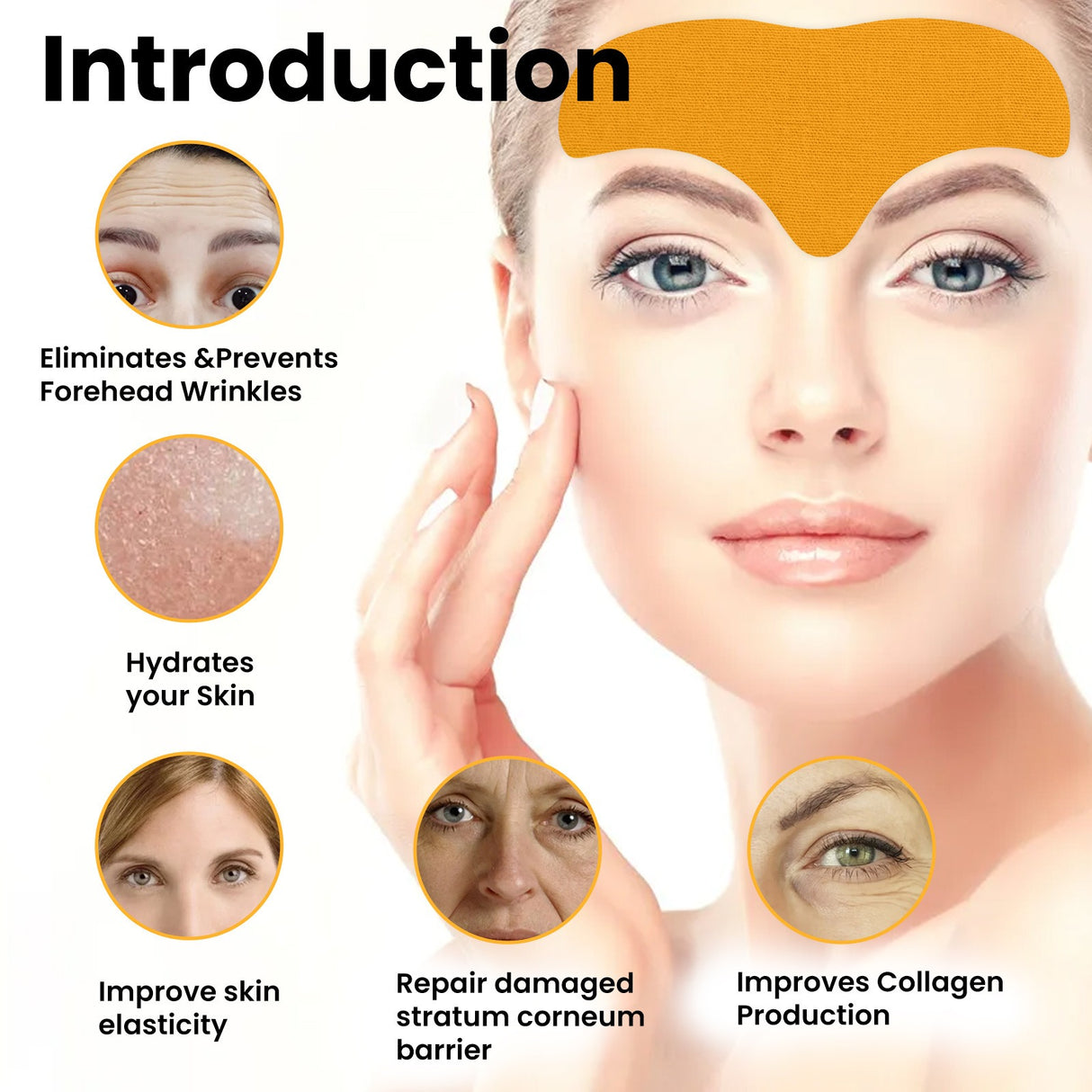 Anti-Aging Collagen Gel Patch - 10pcs Forehead Line Removal, Firming Mask, Frown Lines, Face Skin Care Stickers - V.I.P Digital Presence