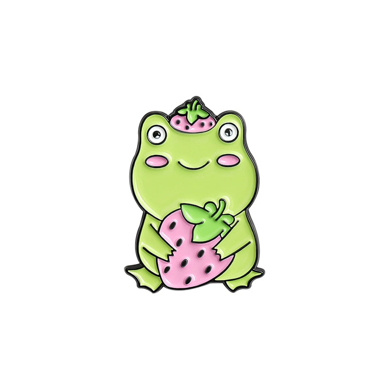 Quack Quack Enamel Pin Custom Frog Lotus Leaf Brooches Bag Lapel Pin Cartoon Animal Badge Jewelry Gift for Kids Friends - V.I.P Digital Presence
