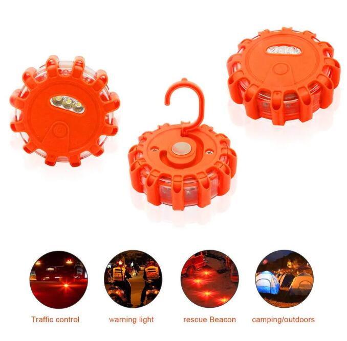 Magnetic Emergency Roadside Safety Light IP44 Road Flares Rescue Orange LED Strobe Warning Lamp Flashlights Car Beacon Lamps - V.I.P Digital Presence
