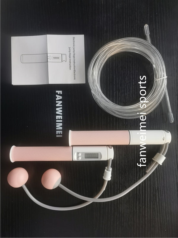 Cuerda para saltar de doble uso para mujer y niña, ideal para el hogar, inalámbrica, con contador, digital, inteligente, para mantenerse en forma, crossfit y con peso.