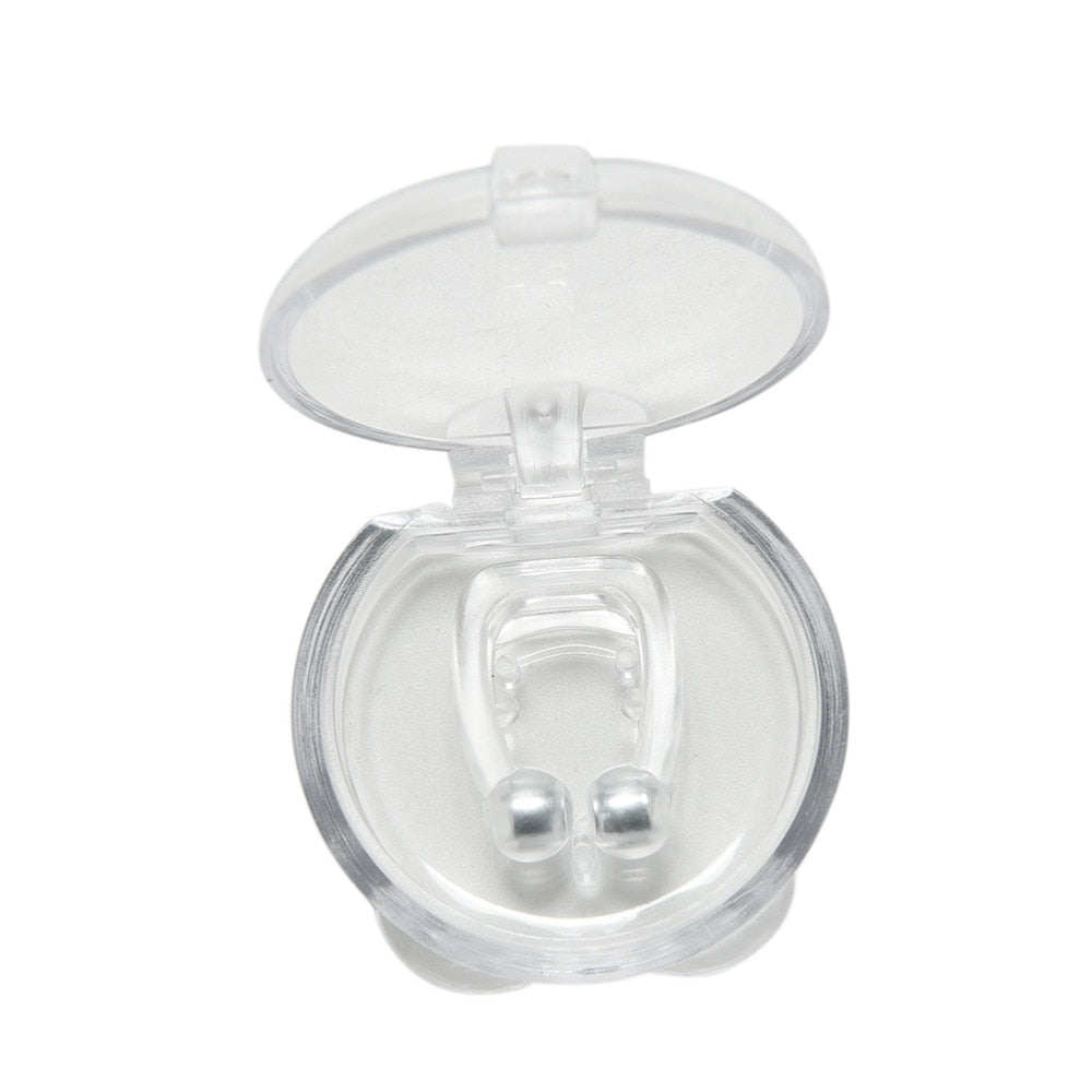 Silicone Magnetic Anti Snore Stop Snoring Nose Clip Sleep Tray Sleeping Aid Apnea Guard Night Device with Case - V.I.P Digital Presence