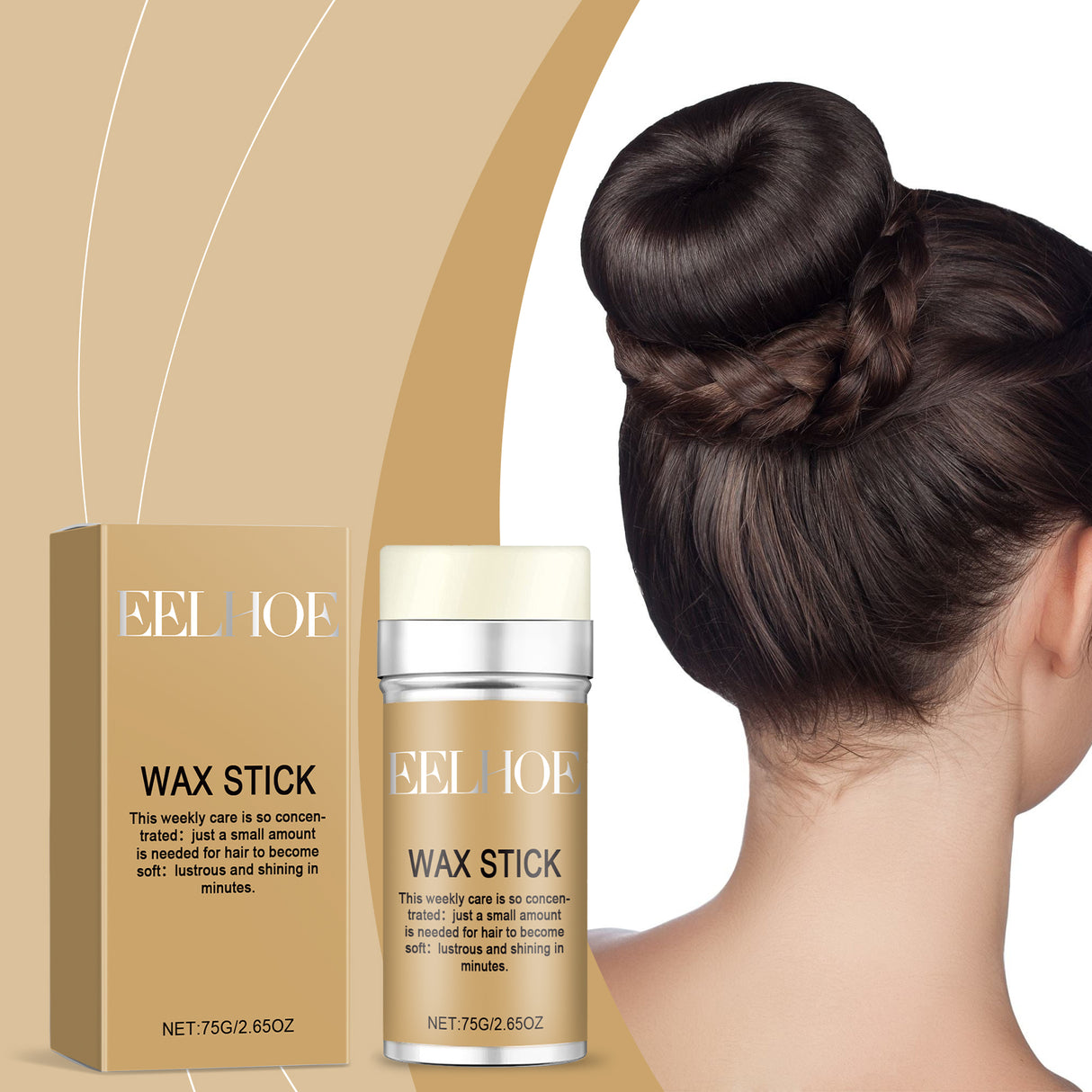 Hair Wax Wand, Hair Styling, Anti-Frizz, Hair Care Natural Shine Solid Styling Portable Hair Wax - V.I.P Digital Presence