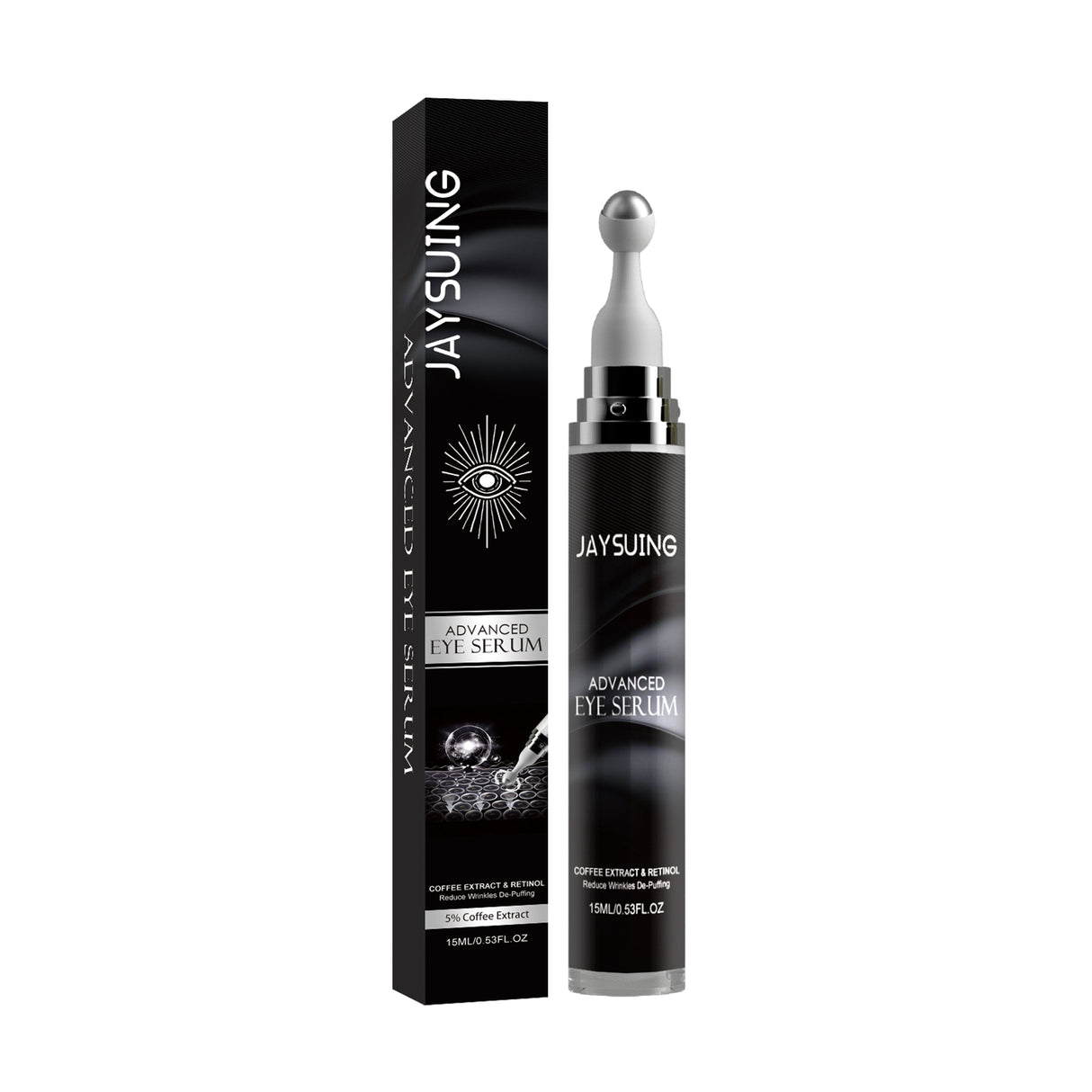 Crema de ojos Eye Roller con bolas de masaje para reducir líneas finas, bolsas, hinchazón y ojeras.