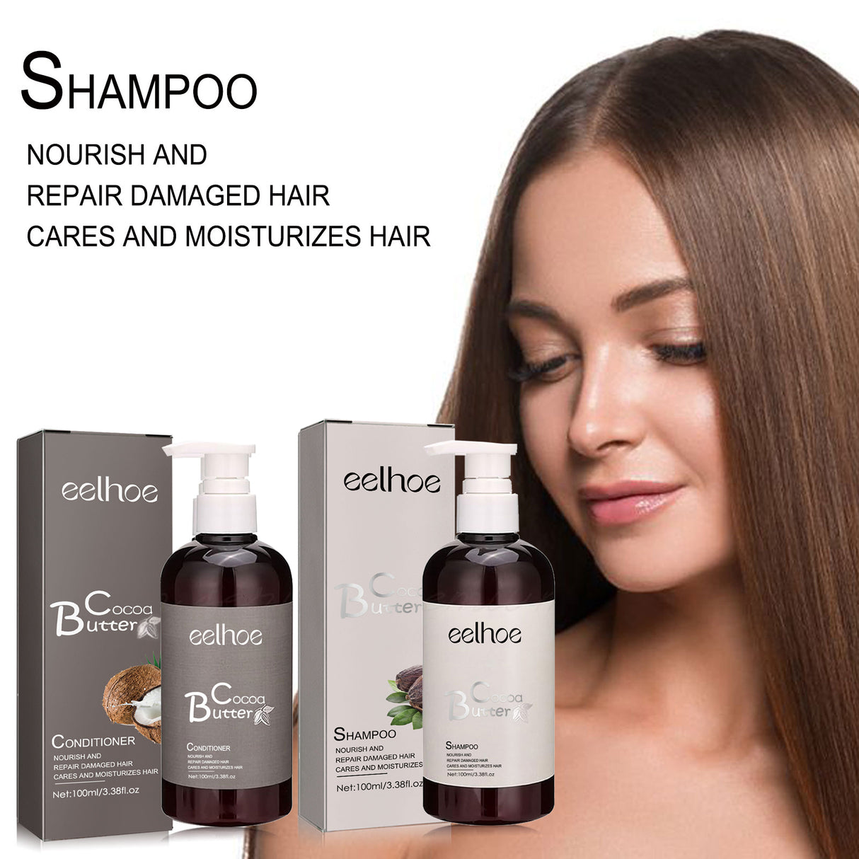 Smooth Shampoo Cocoa Butter Shampoo Conditioner Clean Smooth Hair Moisturizing Hair Treatment - V.I.P Digital Presence