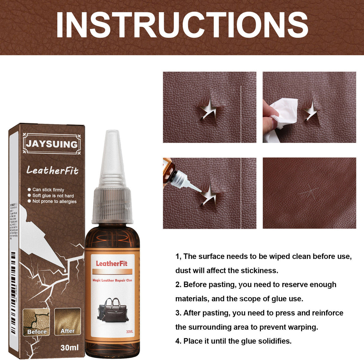 Leatherfit, Leather Reconditioning Agent To Repair The Car Sofa Leather Bag Leather Cracks - V.I.P Digital Presence