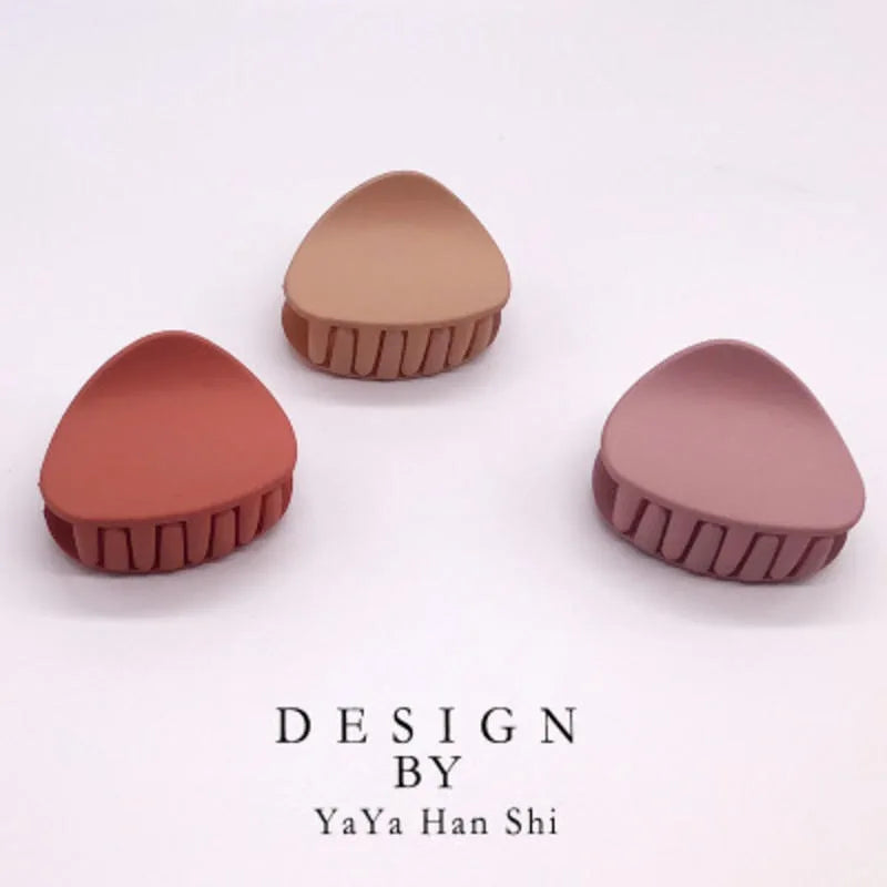 Korean Fashion Design Women Hair Claw Solid Color Hair Crab Retro Square Scrub Hair Clips - V.I.P Digital Presence