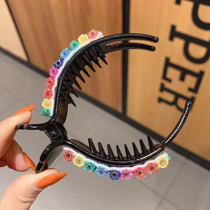 Korean Rainbow Hair Clips Big Crabs For Ponytail Bun Hair Clamps - V.I.P Digital Presence