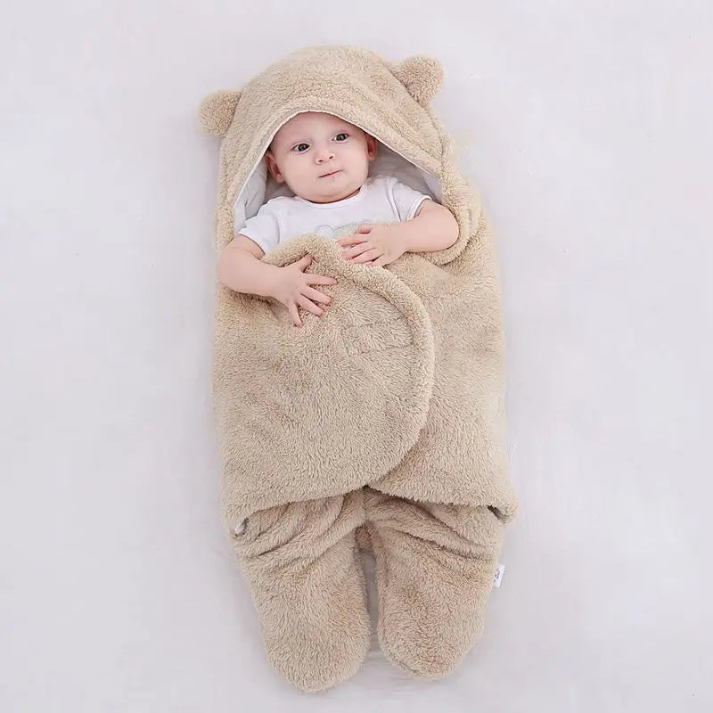 Baby Sleeping Bag Ultra-Soft Fluffy Fleece Newborn Receiving Blanket Infant Boys Girls ClothesSleeping Nursery Wrap Swaddle - V.I.P Digital Presence