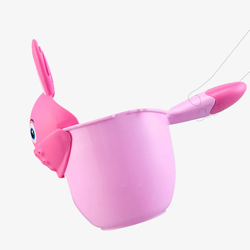 Taza de champú para ducha de bebé, taza de ducha para recién nacidos con dibujos animados, cuchara de riego para ducha de bebé, taza de baño