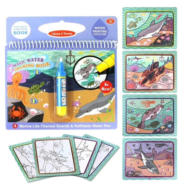 8 styles Magic Water Drawing Book Coloring Doodle - V.I.P Digital Presence