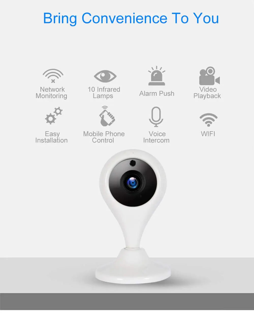 Home Security Camera Baby Monitor Smart WiFi Camera Bebe Audio Record Surveillance HD Mini CCTV IP Camera Wireless 720P - V.I.P Digital Presence