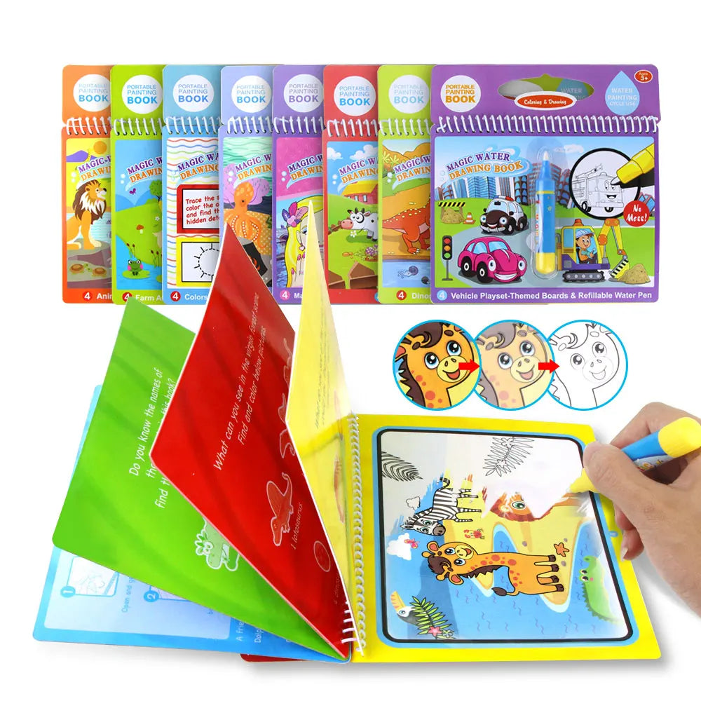 8 styles Magic Water Drawing Book Coloring Doodle - V.I.P Digital Presence