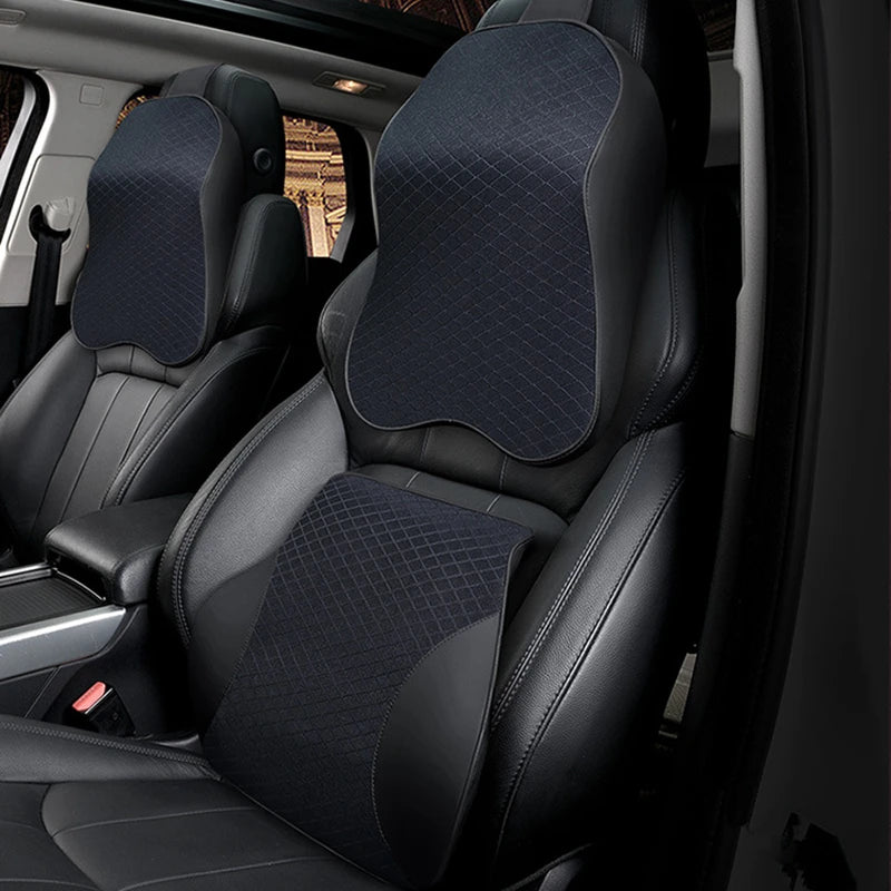 1PCS memory foam cute car seat headrest pillow solid for the neck rest waist back support cushion set pillows auto accessories - V.I.P Digital Presence
