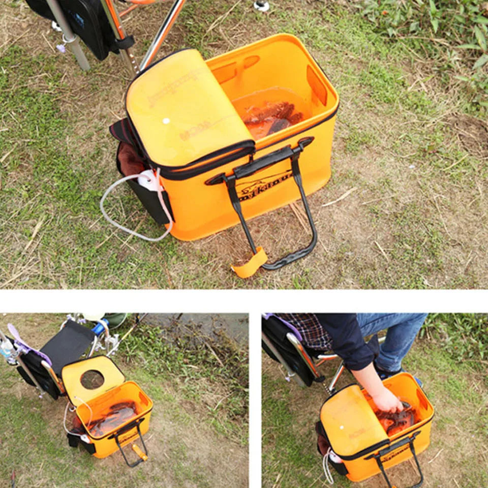 Portable EVA Fishing Bag Collapsible Fishing Bucket Live Fish Box Camping Water Container Pan Basin Tackle Storage Bag - V.I.P Digital Presence