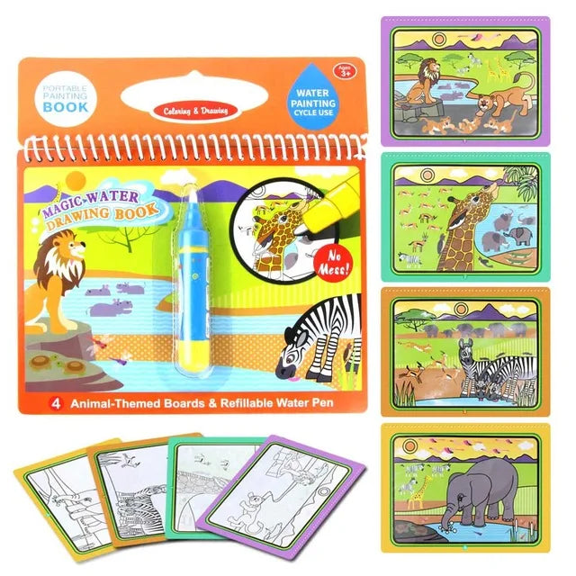 8 styles Magic Water Drawing Book Coloring Doodle - V.I.P Digital Presence